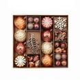 thumbnail image 2 of Eolstice Christmas Ball Ornaments Set, 62 Pcs Champagne Gold Shatterproof Baubles, Xmas Tree Decorations With Snowflake Leaf Cones, Holiday Party Decor, 2 of 8