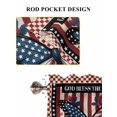 thumbnail image 6 of Independence Day 2 Panel Kitchen Curtains for Windows, Red Blue U.S Flag Butterfly Flowers Striped Bathroom Privacy Curtain, Home Décor Window Treatment for Bedroom/Living Room 55"x45", 6 of 6