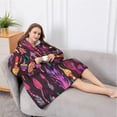 thumbnail image 5 of Oversized Wearable Blanket Hoodie,Colorful Mushroom Fantasy Black Pattern Sherpa Blanket Hoodie with Super Pockets,Super Warm Fuzzy Pullover for Women & Men, 5 of 6