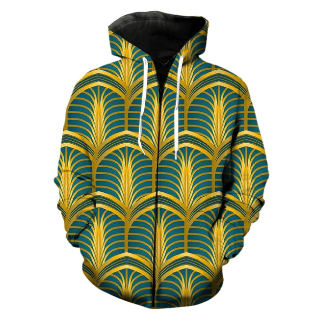 Sudadera con capucha y cremallera para hombre, diseño geométrico abstracto, manga larga, divertida, estilo Harajuku, gran oferta 2024, con capucha y estampado 3D.