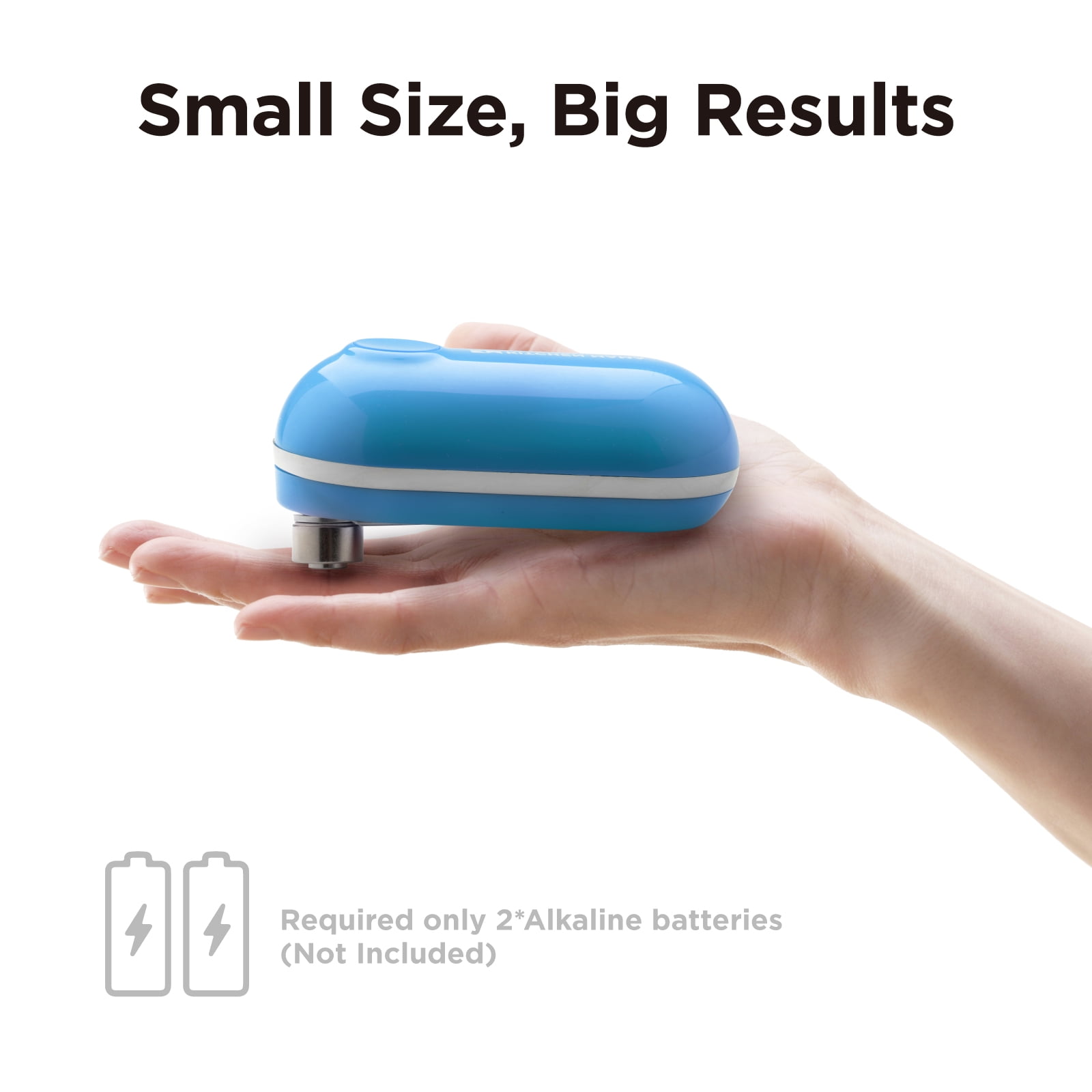 Kitchen Mama Mini Electric Can Opener, Blue