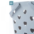 thumbnail image 3 of Heart-shaped Hollow Out Organizer Storage Baskets with Handles Multi-functional for Bathroom And Kitchen Shampoo, Body Wash, Shower Essentials, Makeup, Toys, Fruit, 3 of 11