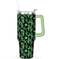thumbnail image 2 of 40oz Pot Cactus Decor Stainless Steel Flip Straw Tumbler Spill Proof Travel Cup Double Wall Vacuum Insulated Coffee Mug with Top Handle, 2 of 6