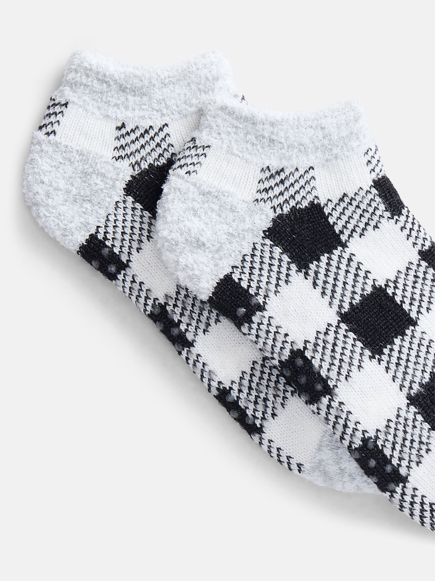 Joyspun Women's Double Layer Low Cut Lounge Socks, 3 Pack, Shoe Sizes 4-10