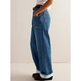 thumbnail image 5 of Womens Mid Rise Wide Leg Jeans Boyfriend Casual Denim Pants with Pockets, 5 of 7