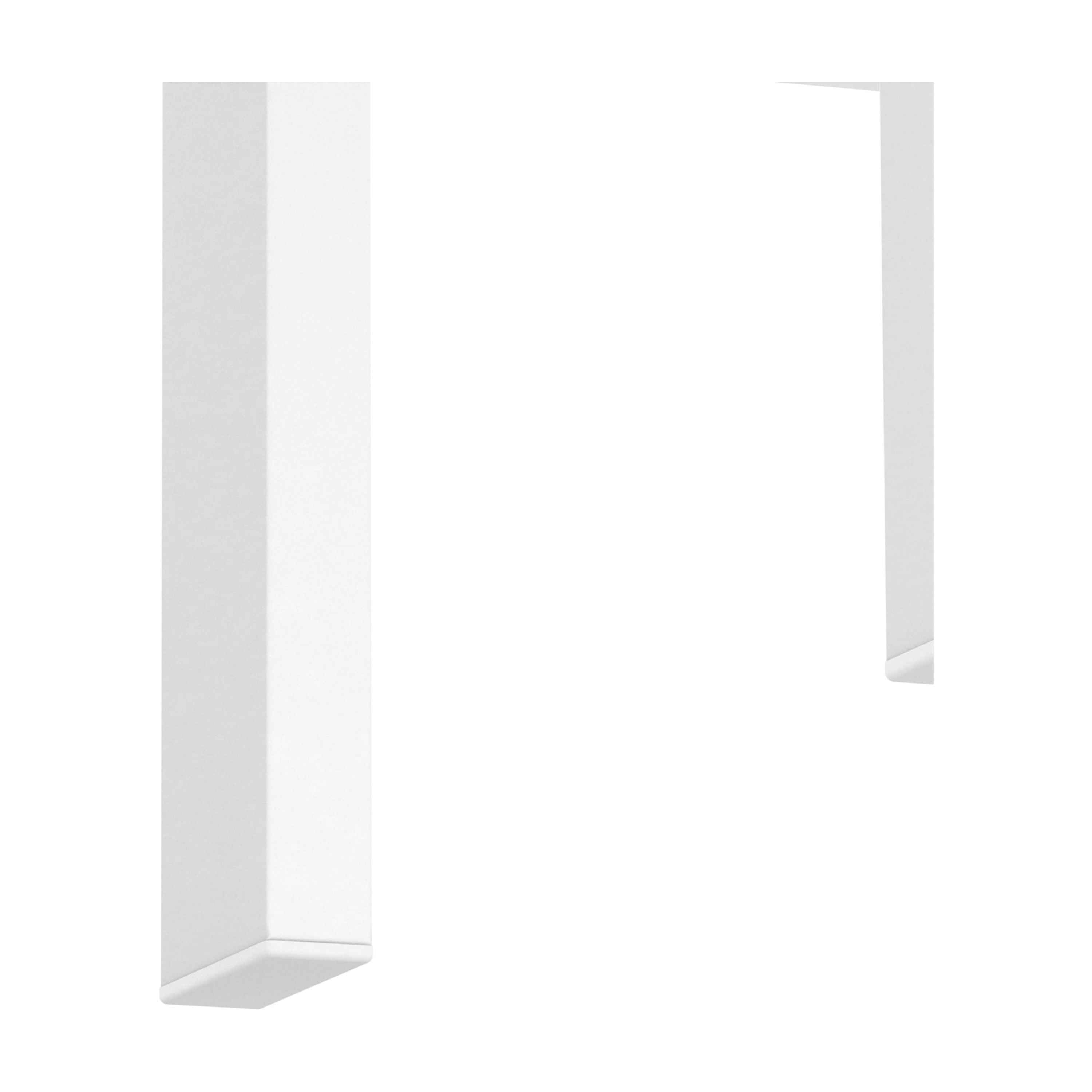 Set of 2 Glass End Tables 17.72 Inch, Modern Square Side Tables with Tempered Glass Top and Metal Legs for Living Room Bedroom, Transparent and White
