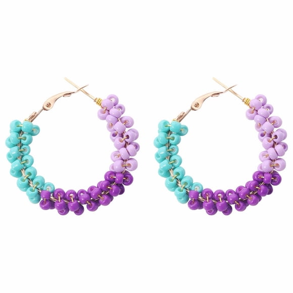 Stainless Steel Gold Hoop Earrings Tiny Screw Back Cartilage Earring Fashion Versatile Exquisite Handmade Beaded Earrings Hypoallergenic Creative Drop Earrings Jewelry Gifts Warehouse Sale Clearance
