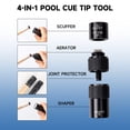 thumbnail image 5 of GSE Games & Sports Expert 4-in-1 Pool Cue Tip Tool, Billiard Cue Stick Tip Tool Scuffer/Shaper/Aerator/5/16-18 Joint Protector - Black, 5 of 8