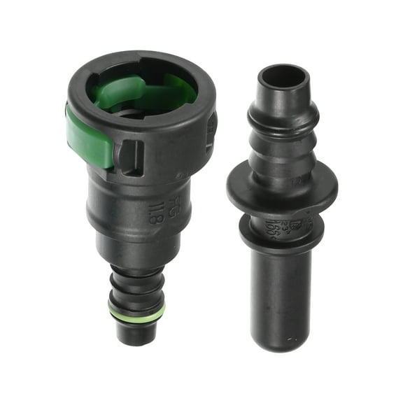 Unique Bargains 1 Set Car Fuel Line Hose Quick Release Connector Straight 11.8mm SAE to 5/16" 8mm Disconnect Hose Green
