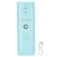 thumbnail image 1 of Facial Mist Sprayer, Mini  Mist Sprayer, Portable Handy Sprayer Battery Operated Moisturizer For Salon Travel Home SPA Light Green, 1 of 8