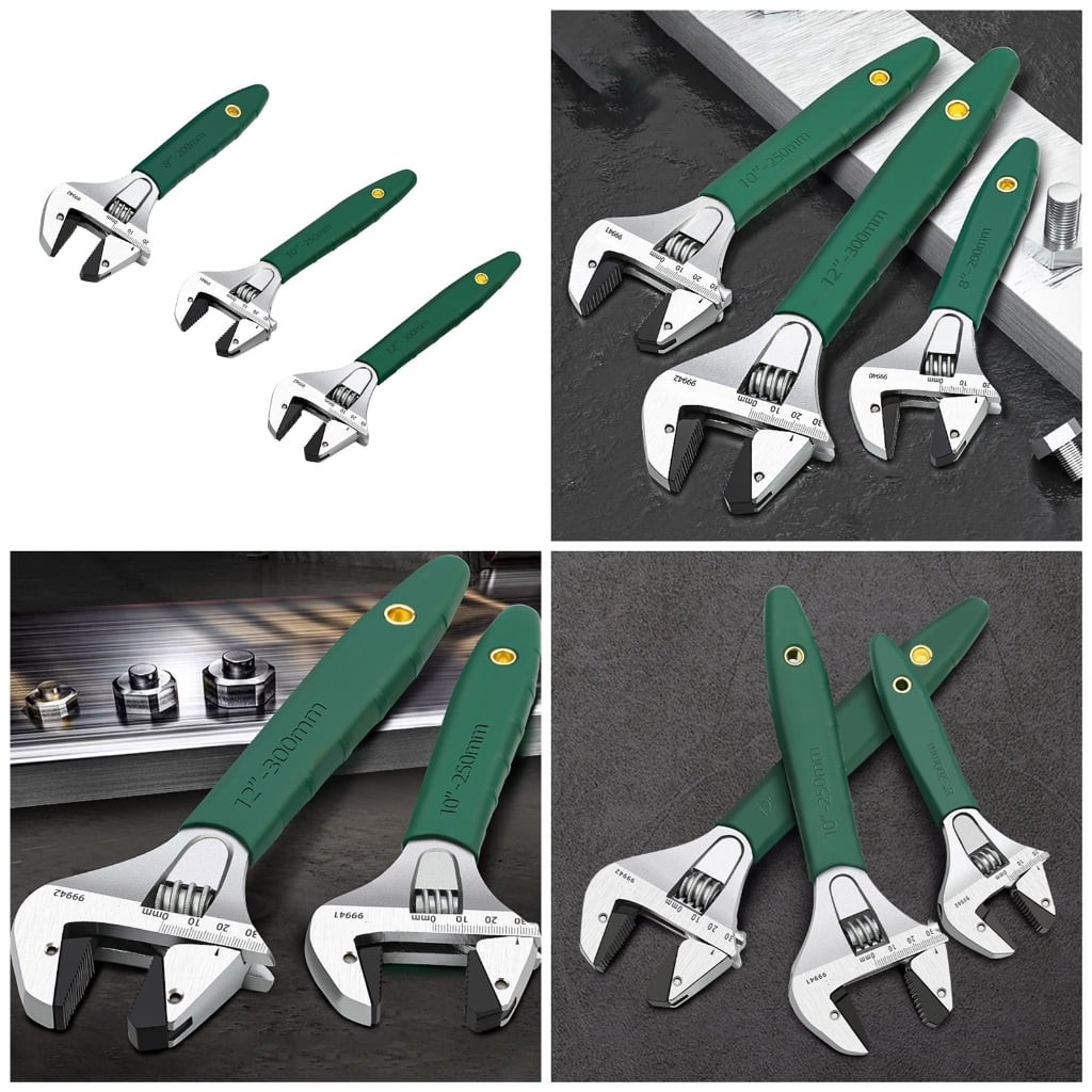 Carbon Steel Adjustable Wrench with Comfortable Handle Multifunction Spanner Perfect for DIY Enthusiasts Professional