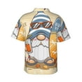 thumbnail image 3 of Balery Hello Summer Cute Gnome Print Men's Hawaiian Shirts Short Sleeve Beach Shirt Relaxed Fit Vacation Button Down Shirts-X-Large, 3 of 9