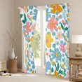 thumbnail image 3 of Manfei Chic Colorful Flowers Black Out Curtains for Female Men,Polka Dots Curtains Pack of 2 (42x63 Each),Spring Garden Bedroom Curtains,Ultra Soft Home Decor, 3 of 6