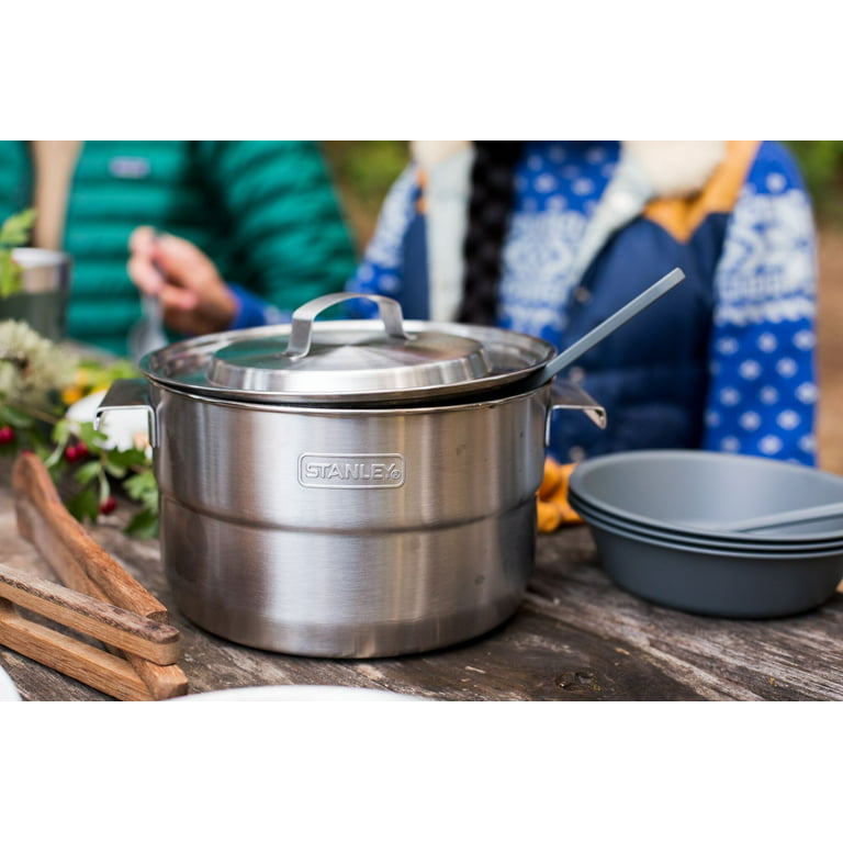 Camco 10 Piece Stainless Steel Cookware Nesting Pots And Pans Set W/lids, Detachable  Handles & Storage Strap For Camping, Tailgating, Boat, And Rv : Target