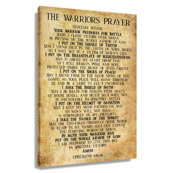 The Warrior Prayer Ephesians 610–18 Bible Quote Wall Art Scripture Posters Poster Landscape Paintings Living Room Decoration Ideas