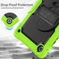thumbnail image 6 of Samsung Galaxy Tab A7 Lite Case 8.7" with Screen Protector 360 Rotating Hand Strap Stand, Dteck Drop-Proof Rugged Case for Galaxy Tab A7 Lite 2021 SM-T220/T225/T227,Green+Black, 6 of 7
