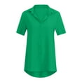 thumbnail image 4 of Fesfesfes Women Plus Size Activewear for Women's Summer Casual Solid Short Sleeve Top Short Sleeve Tops/Shirt Womens Shirts 16(XXXXL), 4 of 5