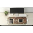 thumbnail image 2 of Rustic Computer Mouse Pad, Old Door and Window Brick Wall Suburban Area European Aged House Entrance, Rectangle Non-Slip Rubber Mousepad Large, 31" x 12", Brown Cream Redwood, by Ambesonne, 2 of 2