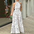 thumbnail image 2 of Monos Para Mujer Moda Sin Mangas Halterneck Impreso Ladies Jumpsuit Odeerbi  ODB137475, 2 of 8