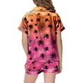 thumbnail image 5 of NIEWTR Pumpkin Ghost Pajamas For Girl Boy Halloween Short Sleeve Shorts Silk Pj Sets Kids Halloween Lounge Sleepwear, 5 of 5