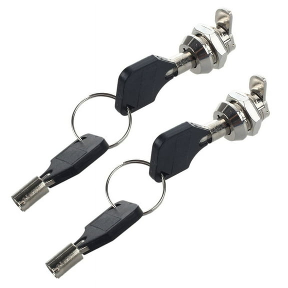 2pcs 12mm Threaded Keyed Quarter Turn Cam Lock for Drawer Box Locker