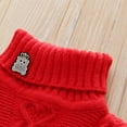thumbnail image 5 of ATOGUTA Cute Sweaters for Teen Boys Girls Turtleneck Long Sleeve Cable Knit Sweater Chunky Pullover Jumper Fall Winter Red, Size 3T-9, 5 of 5