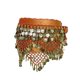thumbnail image 1 of Qarigey Cadena de cintura para danza del vientre, portátil, cinco capas, lentejuelas, borlas, monedas, cadera, bufanda, ropa de baile de moda, Prendas para la parte inferior del cuerpo Naranja, 1 of 4
