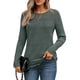 thumbnail image 2 of Camisa de Larga con Encaje para Mujer, Top de Otoño, Moda Elegante, Informal, Tipo Túnica, Suéter, Ropa de . Verde L, 2 of 8