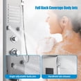 thumbnail image 5 of VAHIGCY Shower Panel Smart Digital LED Shower System with 6 Body Jets Stainless Steel Waterfall Shower System Modern Wall Shower Unit for Bathroom Massage Spa handsome, 5 of 9