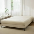 thumbnail image 2 of 100% Washed Cotton 3 Pieces King Fitted Sheet Set,Linen Like Cozy Soft & Breathable, Deep Pocket Fitted Sheet (Fits Mattress up to 17") + 2 Pilowcases, Heathered Beige, 2 of 4