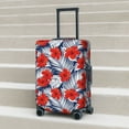 thumbnail image 4 of Salouo Leaves And Flowers Pattern Travel Dust-proof Suitcase Cover, Softside Suitcase Protector Luggage Cover Protector for 18-32inch ,Not Included Suitcase, 4 of 8