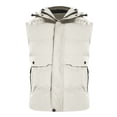 thumbnail image 4 of LOVZFMLL Vestes pour Hommes Mode Sans Manches à Capuche Décontractée, 4 of 5