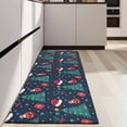 thumbnail image 4 of Dark Blue Christmas Pattern Kitchen Rug Mat,Kitchen Runner Rugs Non Skid Washable,Decorative Kitchen Floor Mats for Kitchen,Sink,Laundry,17"X47", 4 of 5