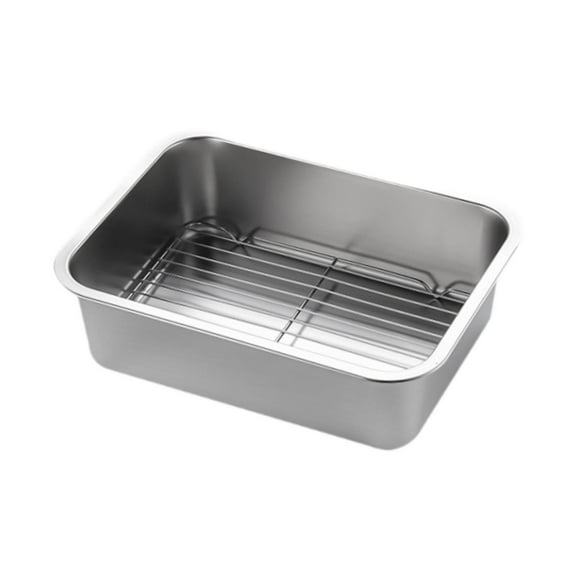 yuksok Baking Pan Cookie Pan with Rack Bread Pans Cake Pan Food Container Oil ing 36x27x10cm