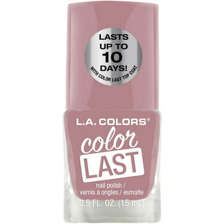 L.A. Colors Color Last Nail Polish, Soft Pink (Best Nail Color For Redheads 2019)