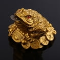 thumbnail image 4 of Chinese Feng Shui Wealth Lucky MoneyCoin Toad Decoration Gift, Resin and Painted Gold Color Prosperity and  Luck Charm, 4 of 8