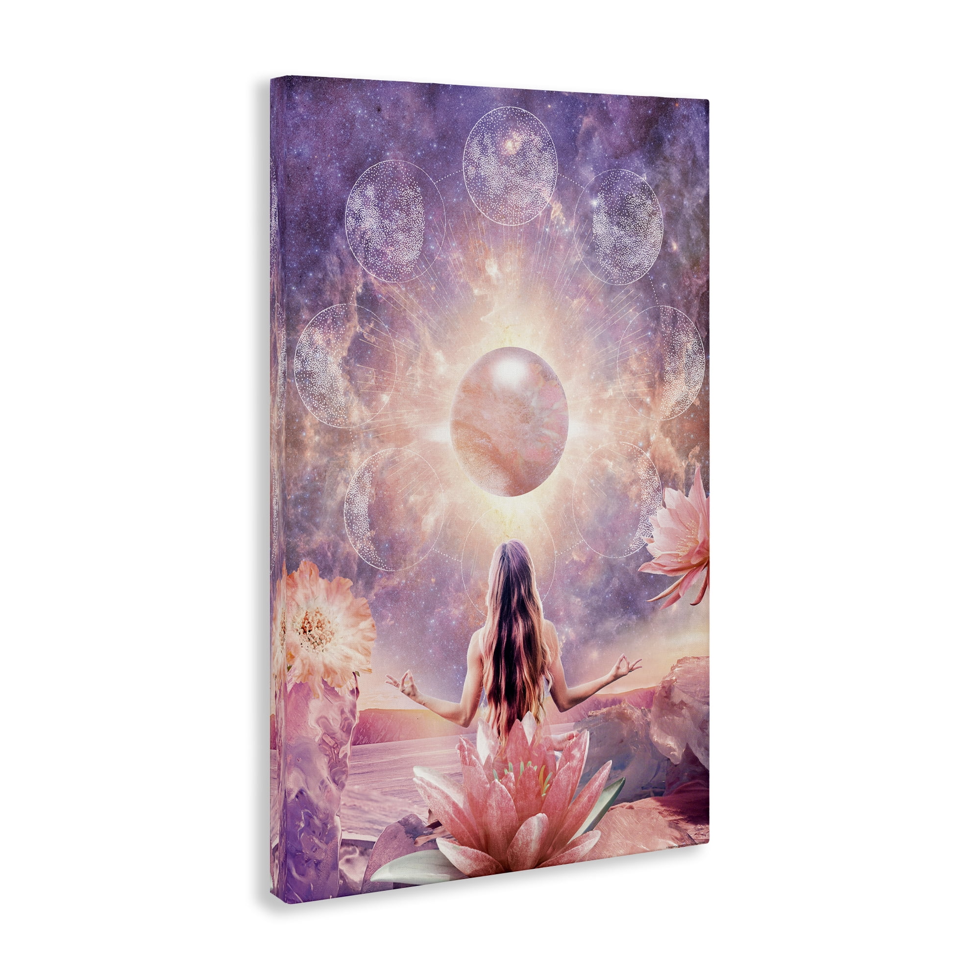 Stupell Industries Mindfulness & Moon Phases Astrology & Stars Painting Wrapped Canvas Art Print Wall Art, 20 x 30