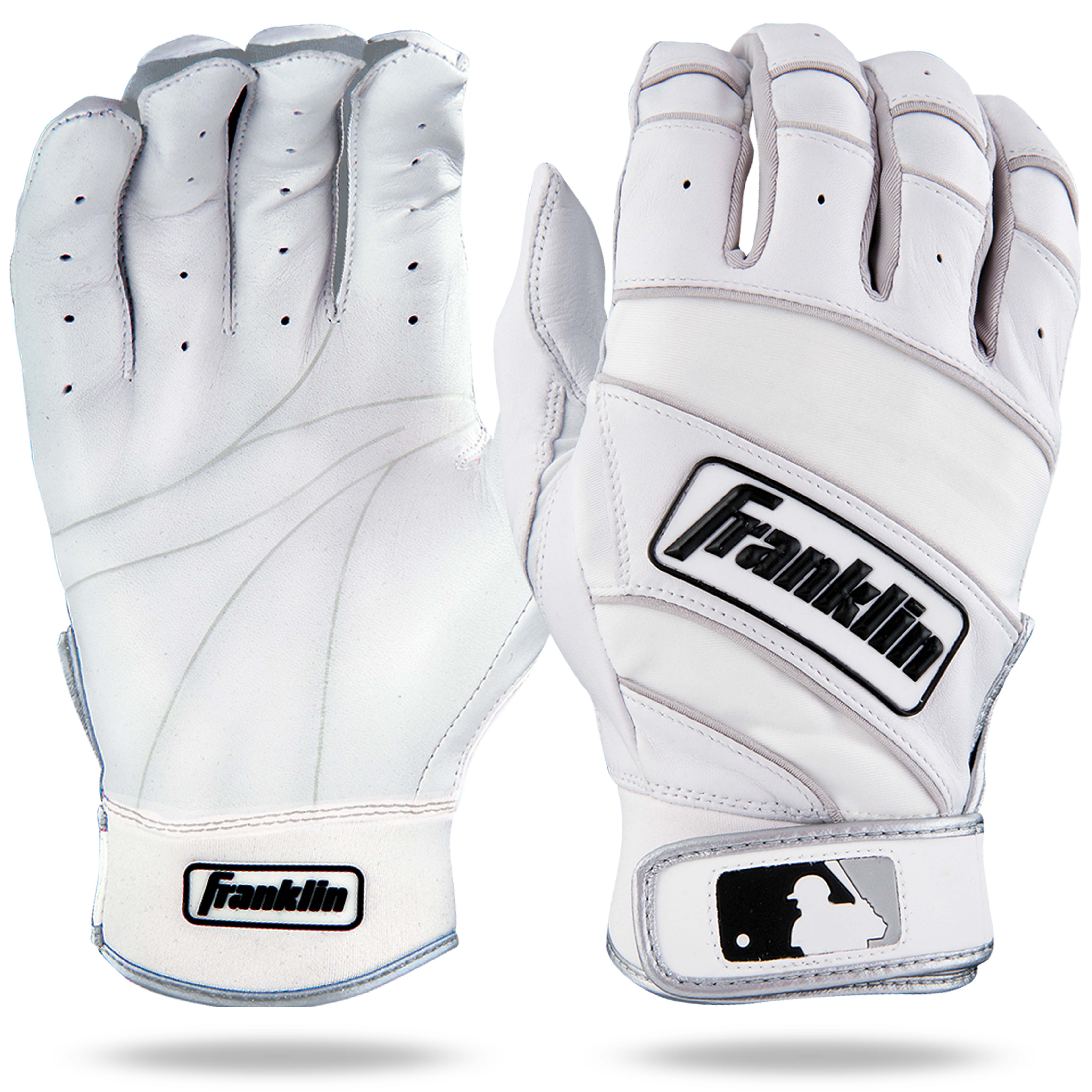 Franklin Sports Digitek Baseball Batting Gloves Pair Youth Large White/White 