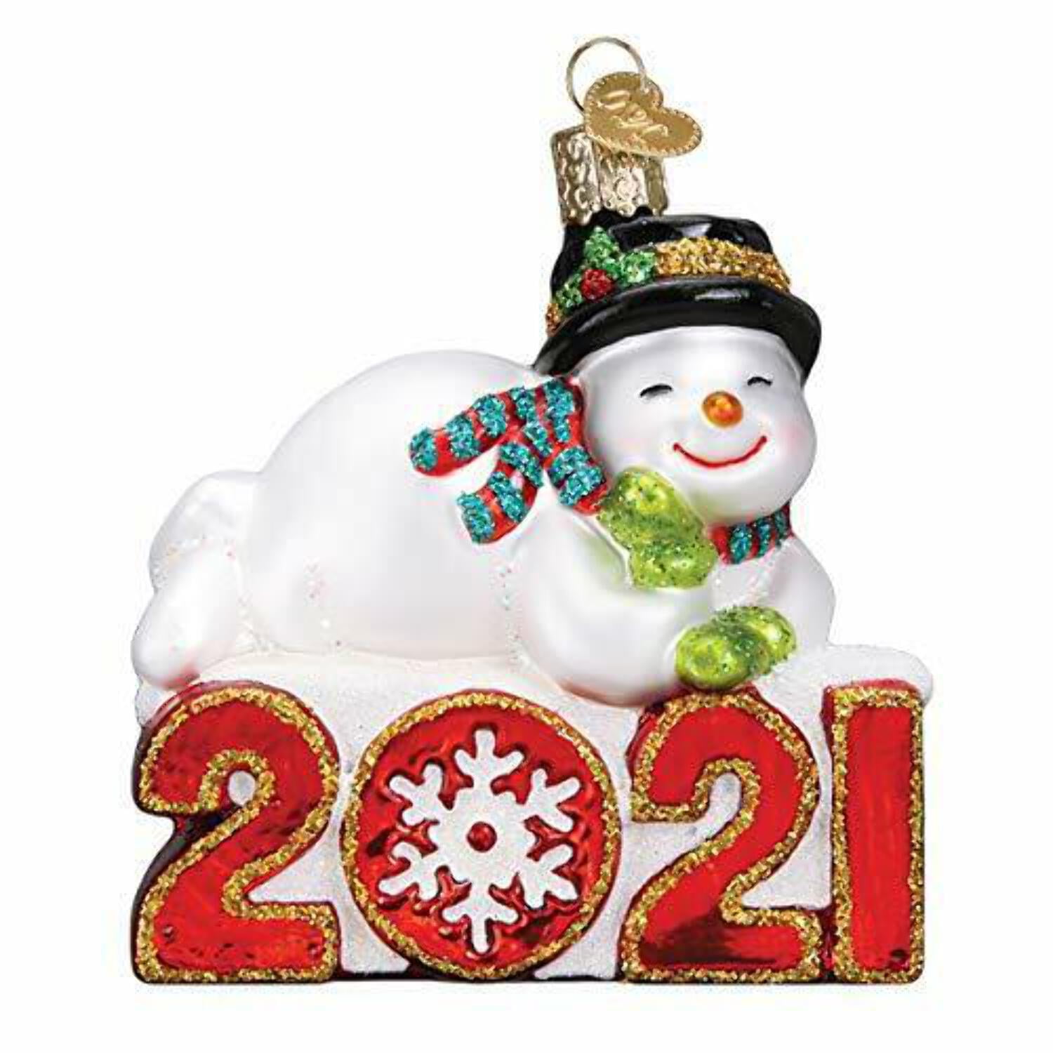 Old World Christmas Ornaments 2021 Snowman Glass Blown Ornaments for Christmas Tree