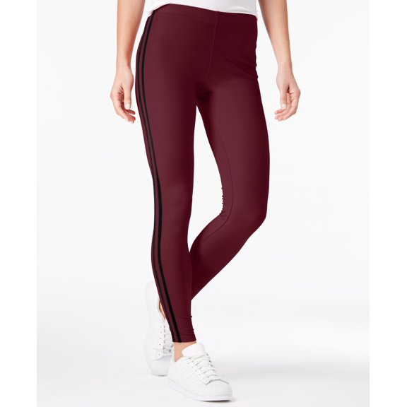 Ultra Flirt Juniors Printed Sporty Side Stripe Leggings Cabernet L