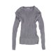 thumbnail image 1 of Bar III Suéter de punto acanalado para mujer, morado, grande, 1 of 2