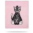 thumbnail image 2 of Denali Home Collection Denali Baby Zebra Pink/Soft Pink 30"x36" Baby Blanket, 2 of 2