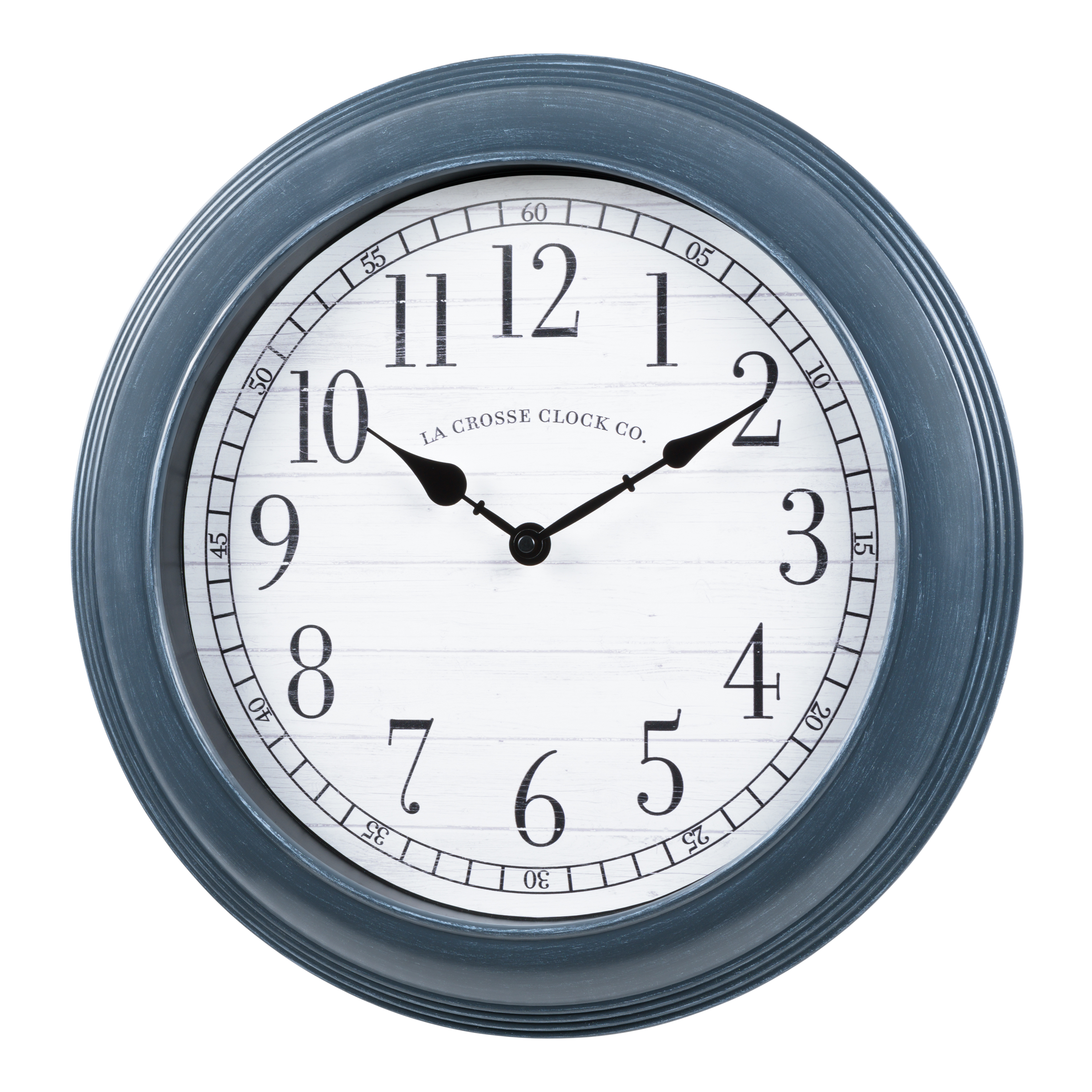 La Crosse Clock 16" Everly Gray Quartz Analog Wall Clock, 404-3841B