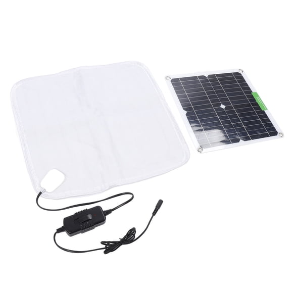 Solar Panel Heated Blanket, Portable Solar Panel Heating Blanket High Conversion Rate 12V 50W Breathable Rapid Uniform Heating Soft for Car Outdoor Use