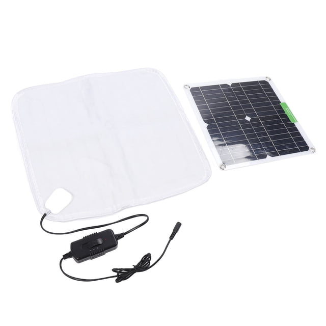 Heated Blanket, 12V 50W Breathable High Conversion Rate Pet Heating Pad Rapid Uniform Heating Solar Panel Heating Blanket for Car Outdoor Use