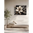thumbnail image 5 of Gold Black Flower Wall Art for Living Room,Canvas Picture Wall Decor for Bathroom Bedroom,Blossoming Botanical Prints Leaf Painting Artwork for Office Kitchen Hallway Dining Room Home Decor 12"x16", 5 of 8