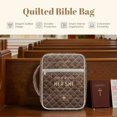 thumbnail image 6 of ZUXONGSY Leather Cross Print Bible Cover for Women Quilted Bible Holder God Is Within Her Journal Case with Handle Christian Gift for ChuZU, 6 of 7