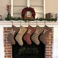 thumbnail image 3 of Vintage Christmas 3 Plaid Quilted Stocking with Personalized Letter by Marilee Home, 3 of 6