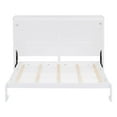 thumbnail image 4 of Murphy Bed Full Size Space Saving Wooden Wall Bed Frame with Headboard, 600LBS Load, for Guest Room Living Room Bedroom, No Box Spring Needed, White, 4 of 7