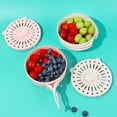 thumbnail image 4 of Multifunctional Fruit Washing Bowl with Strainer, Strainer Container with Lid, 2 in 1 Drain Basket with Foldable Handle Berry Fruit Fridge Container for Refrigerator, Kitchen Sink for Washing Storage, 4 of 5